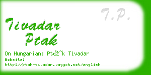 tivadar ptak business card